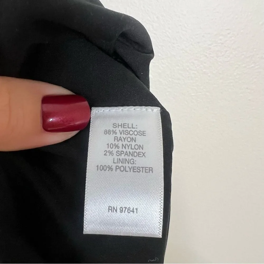 J. Jill Ponte Black and White Gingham Check Pencil Skirt Size Medium Pull on